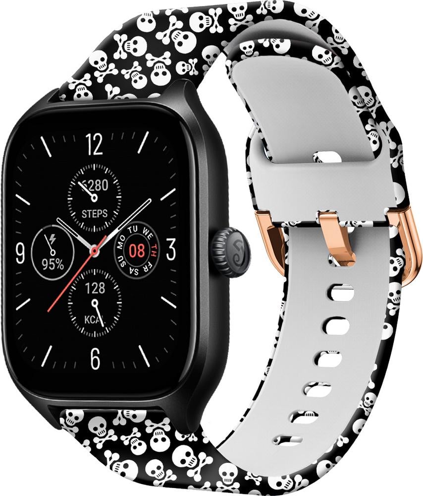 Ремешок Colorful для Amazfit GTS 4/mini Skull Black (29533)