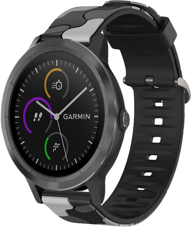 Ремешок Tactic Camouflage для Garmin Vivoactive 3 Black Grey (32904-53)