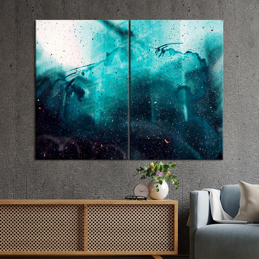 Картина абстракция Размытый абстрактный город 165x122 см (A956-2)