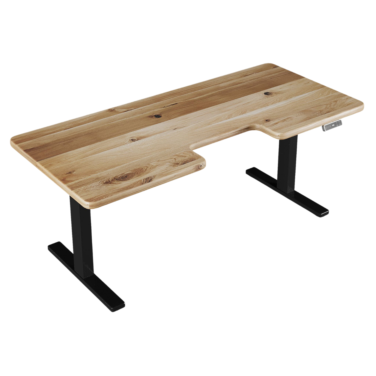 Стол с регулировкой высоты TEHNOTABLE BestFit Pro со столешницей из дуба винтаж с эргономичным вырезом 1800x820x40 мм (005-19-01/025-15-03) Стол с регулировкой высоты TEHNOTABLE BestFit Pro со столешницей из дуба винтаж с эргономичным вырезом 1800x820x40 мм (005-19-01/025-15-03)