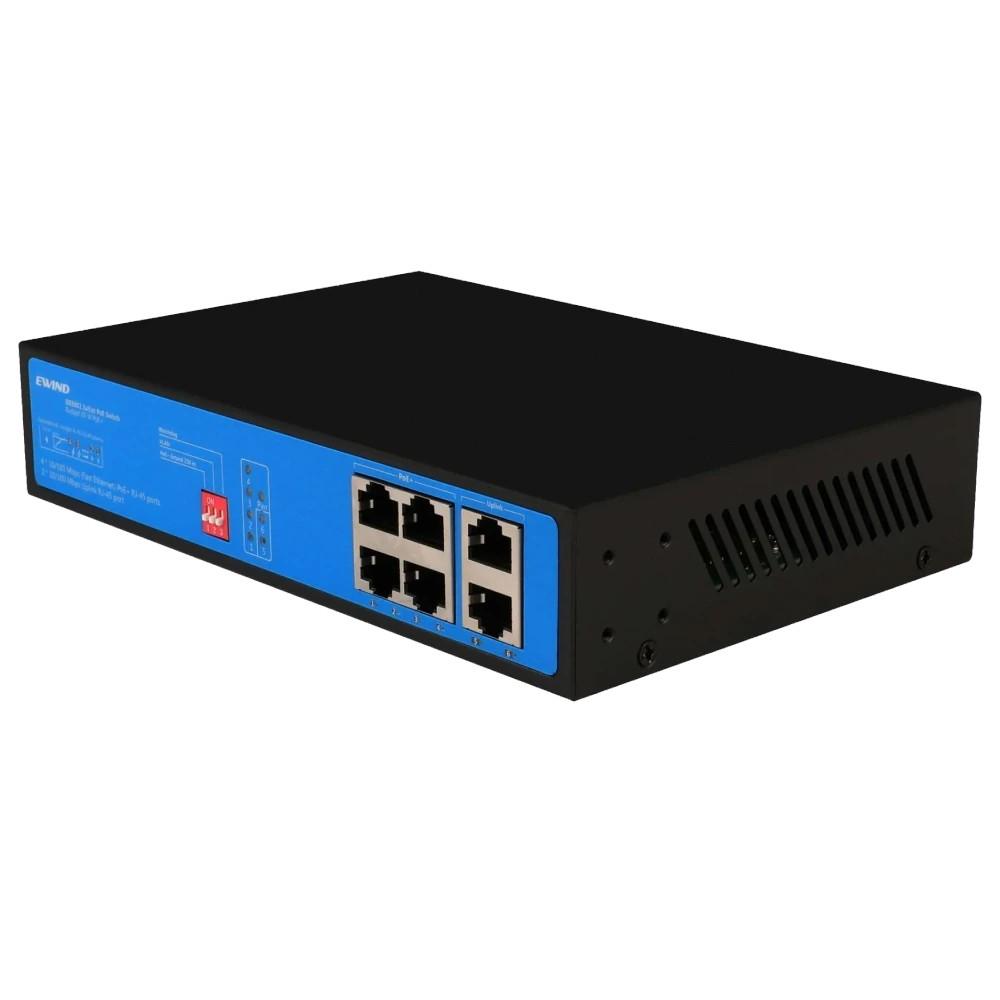 Коммутатор неуправляемый Ewind EW-S1906CF-AP POE Черный (27316354)