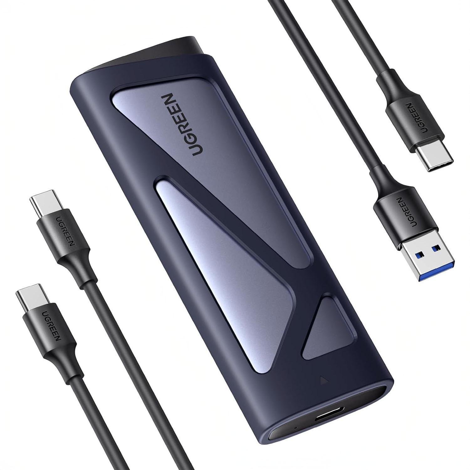 Зовнішня кишеня для SSD UGREEN CM767 M.2 NVMe/SATA 10 Гбіт/с Сірий (15813)