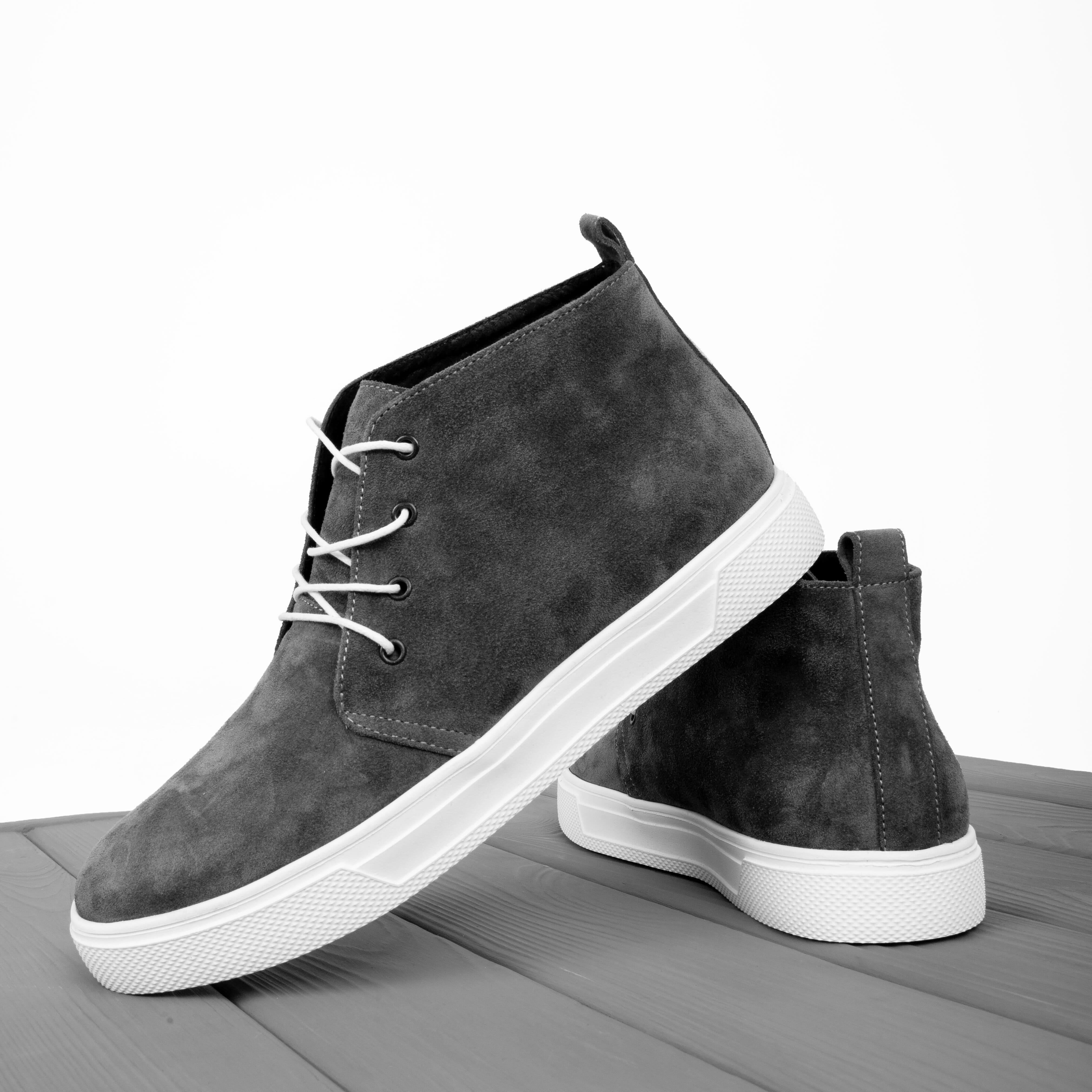 Ботинки дезерты Dux Premium 2500 из натуральной замши флисовая подкладка р. 46 Серый (250046) - фото 3