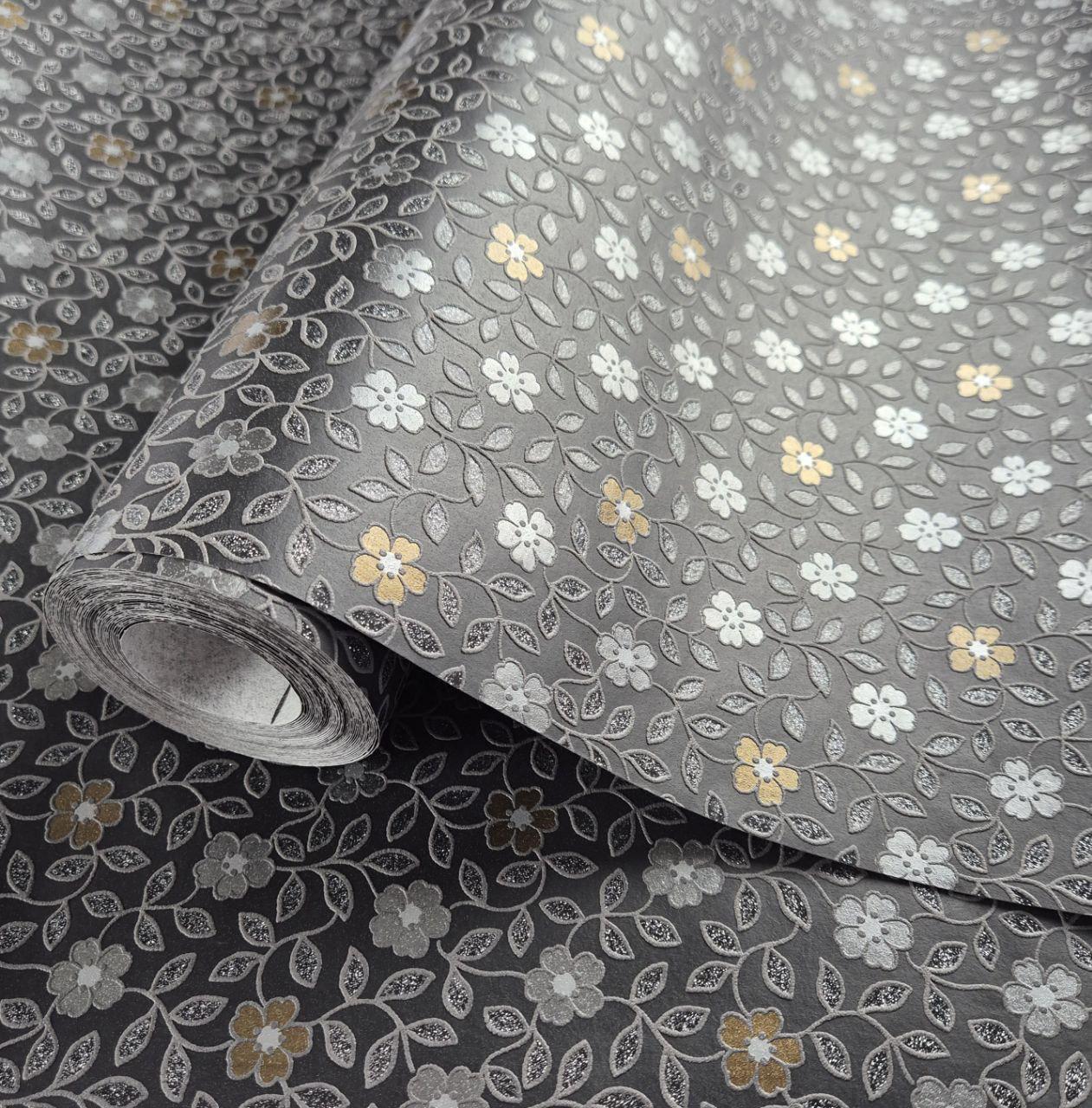 Обои виниловые на флизелине для гостиной/спальни/офиса Marburg 6578-20 0,53х10,05 м Черный (2804819721)