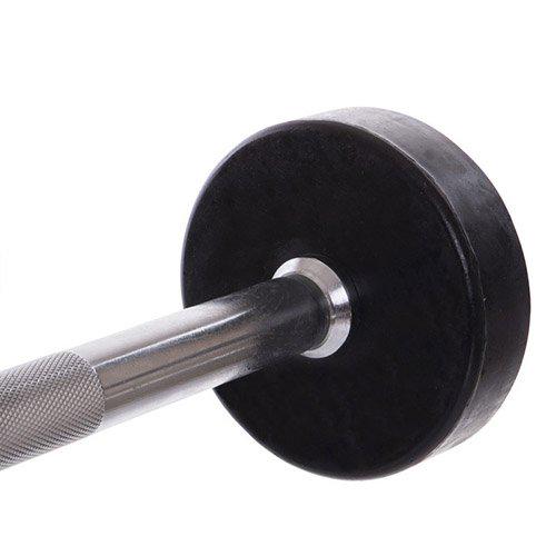 Штанга фиксированная прямая Rubber Coated Barbell Zelart TA-2685 10 кг Черный (58363066) - фото 4