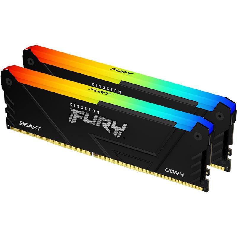 Оперативная память Kingston Fury Beast RGB DDR4 2x8GB/3200 (KF432C16BB2AK2/16) - фото 2