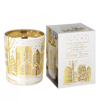 Свечка ароматическая с деревянным гнетом Winter Town (28884)