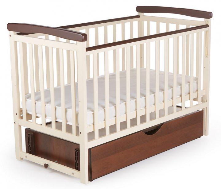 Ліжечко трансформер дитяче Bimbi з ящиком Ваніль з горіхом Ліжечко трансформер дитяче Bimbi з ящиком Ваніль з горіхом