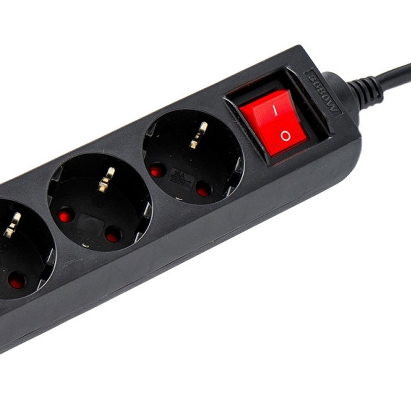 Мережевий фільтр-подовжувач Logan SFB6-3 6 розеток 3 м Black (28690350) - фото 9 Мережевий фільтр-подовжувач Logan SFB6-3 6 розеток 3 м Black (28690350) - фото 9