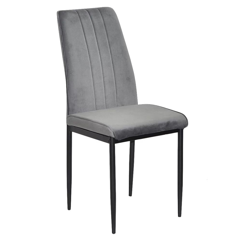 Стул LIMA бархат Черный/Серый (899126)