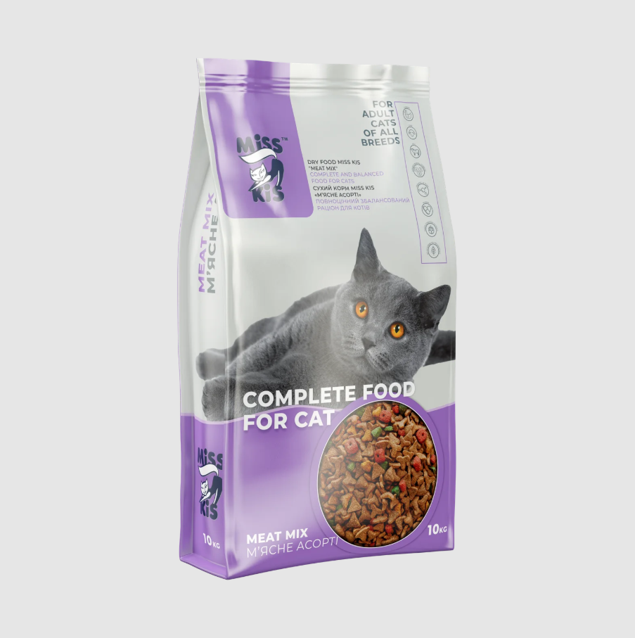 Корм сухий для котів Міс Кіс М'ясне асорті 10 кг
