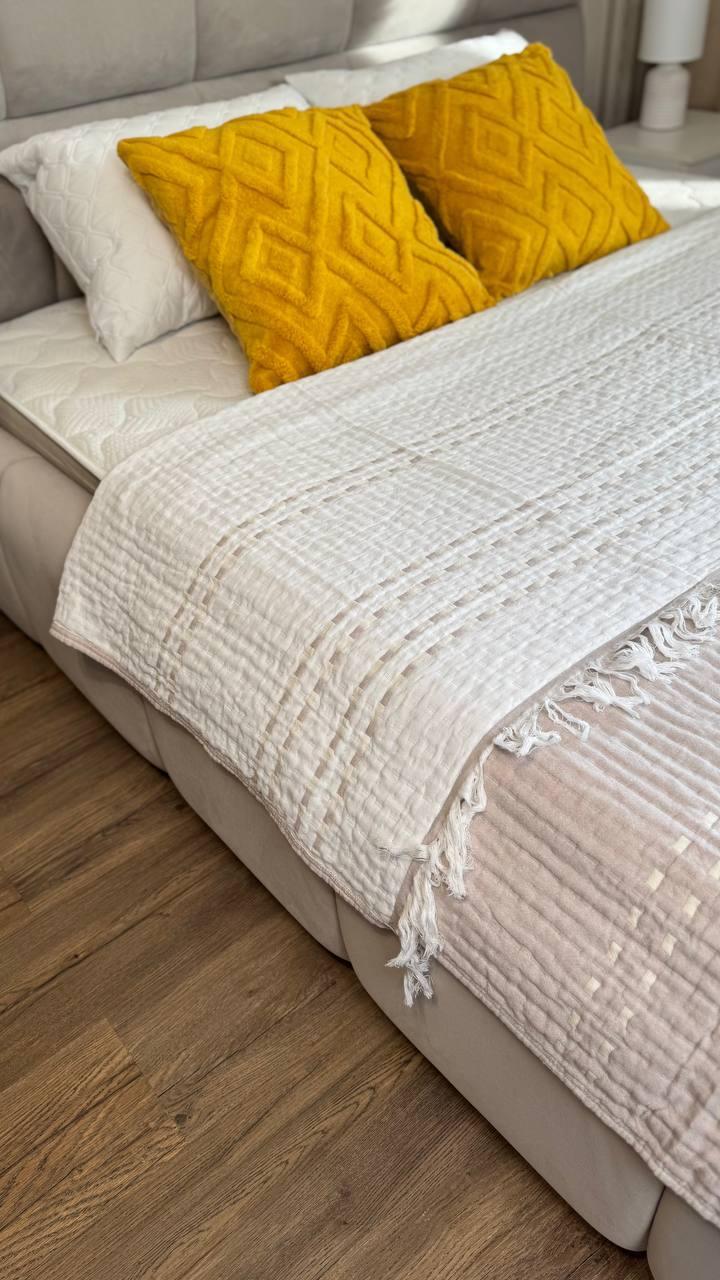 Покрывало муслиновое 200х230 см Бежевый (Д-muslin25-009-03) - фото 3 Покрывало муслиновое 200х230 см Бежевый (Д-muslin25-009-03) - фото 3