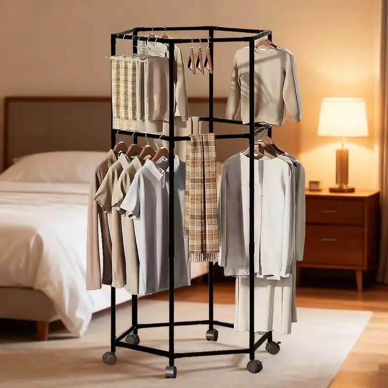 Стойка-вешалка напольная YSM3601 на колесах для вещей 176,5х70х70 см (2928799000) Стойка-вешалка напольная YSM3601 на колесах для вещей 176,5х70х70 см (2928799000)