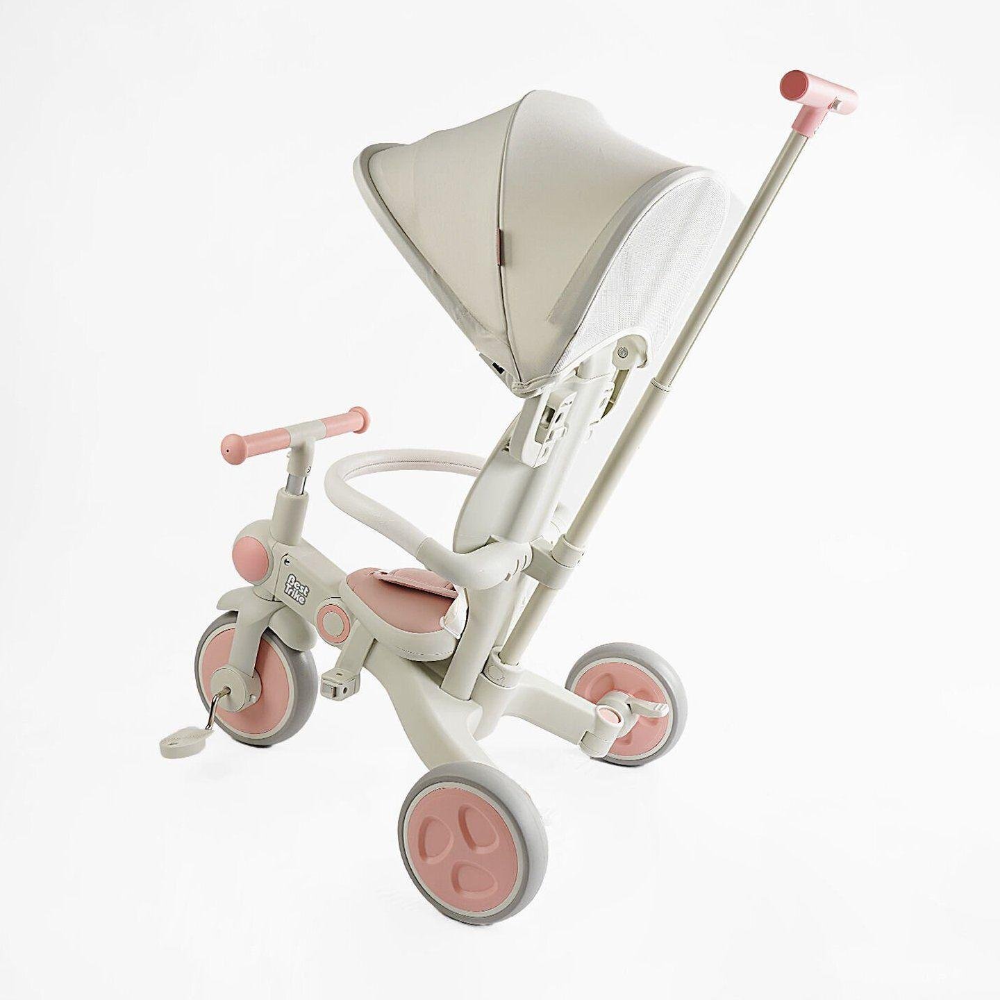 Велосипед-трансформер дитячий триколісний Best Trike BS-12 EVA складаний Рожевий (BS-12-303) - фото 3 Велосипед-трансформер дитячий триколісний Best Trike BS-12 EVA складаний Рожевий (BS-12-303) - фото 3