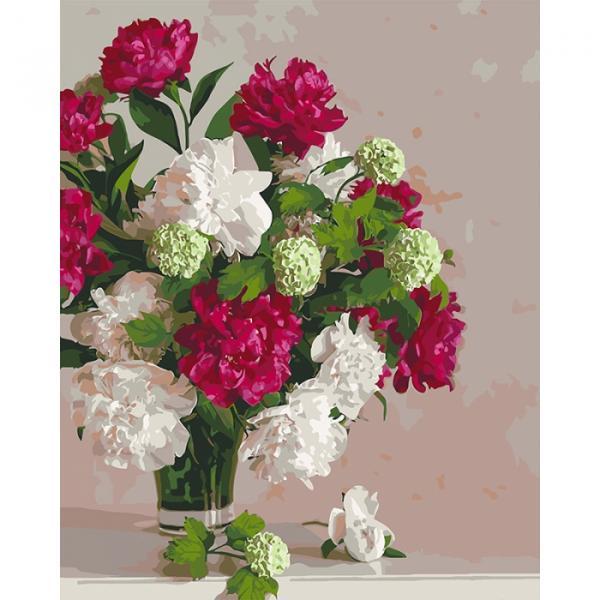 Набор для росписи по номерам Идейка Пионы 40х50 см (КНО3072-mt)