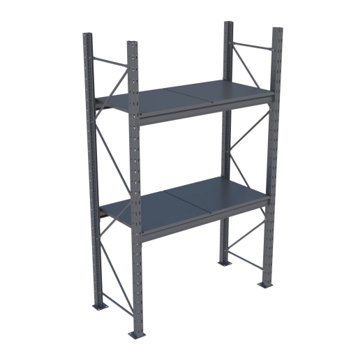 Стелаж Modern-Expo Mini Rack з металевими полицями основна секція 2 рівні 2584х1545х615 мм (3-3-19)