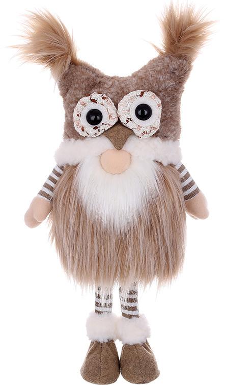 Іграшка м'яка Гном у шапці Сови 46 см Бежевий