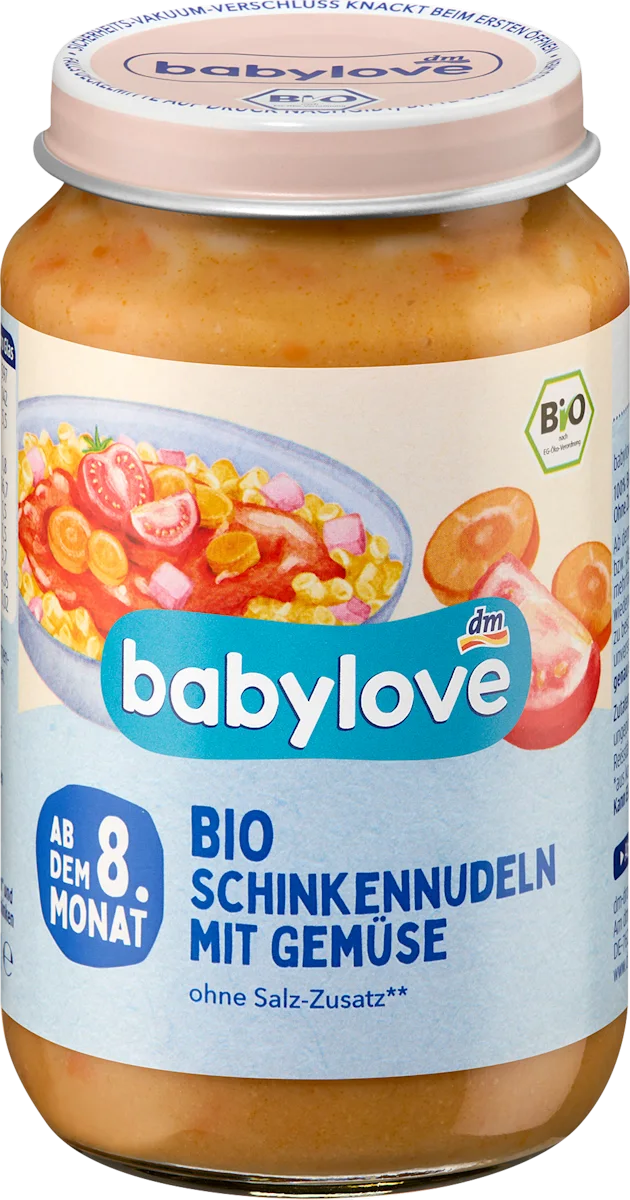 Макароны с ветчиной и овощами для детей Babylove с 8 месяцев 220 г (2745688386) - фото 1 Макароны с ветчиной и овощами для детей Babylove с 8 месяцев 220 г (2745688386) - фото 1