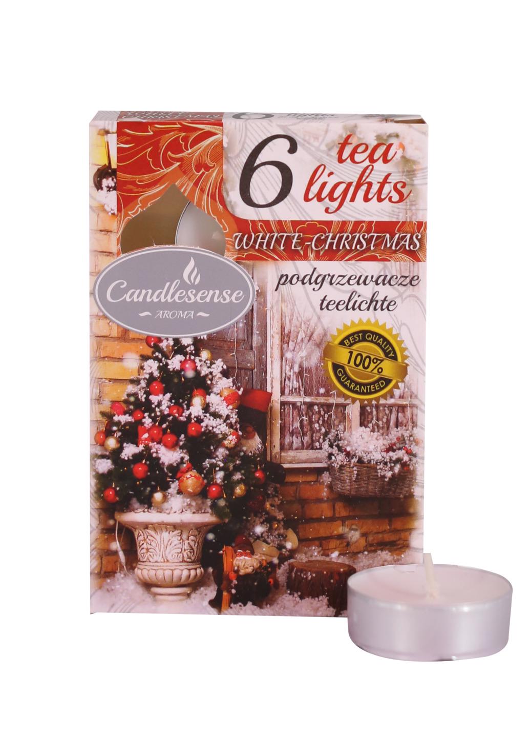 Свічка-пігулка Candlesense Decor ароматизована White Christmas 4,5 год 6 шт. (НФ-00003835)