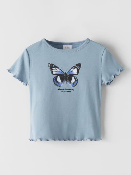 Футболка ZARA 5-6 лет 116 см Голубой (ZR-00029)