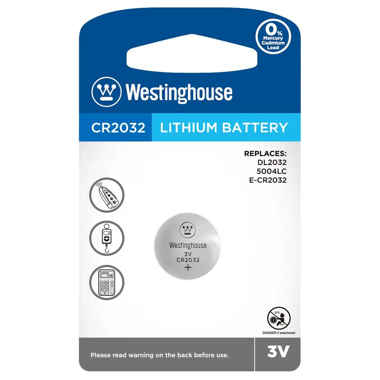 Батарейка Westinghouse CR2032 Lithium 3V (103138)