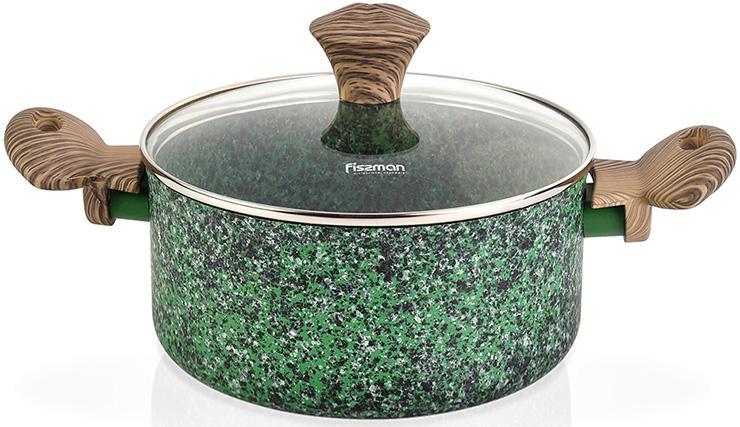 Кастрюля Fissman Malachite с антипригарным покрытием EcoStone 4,7 л