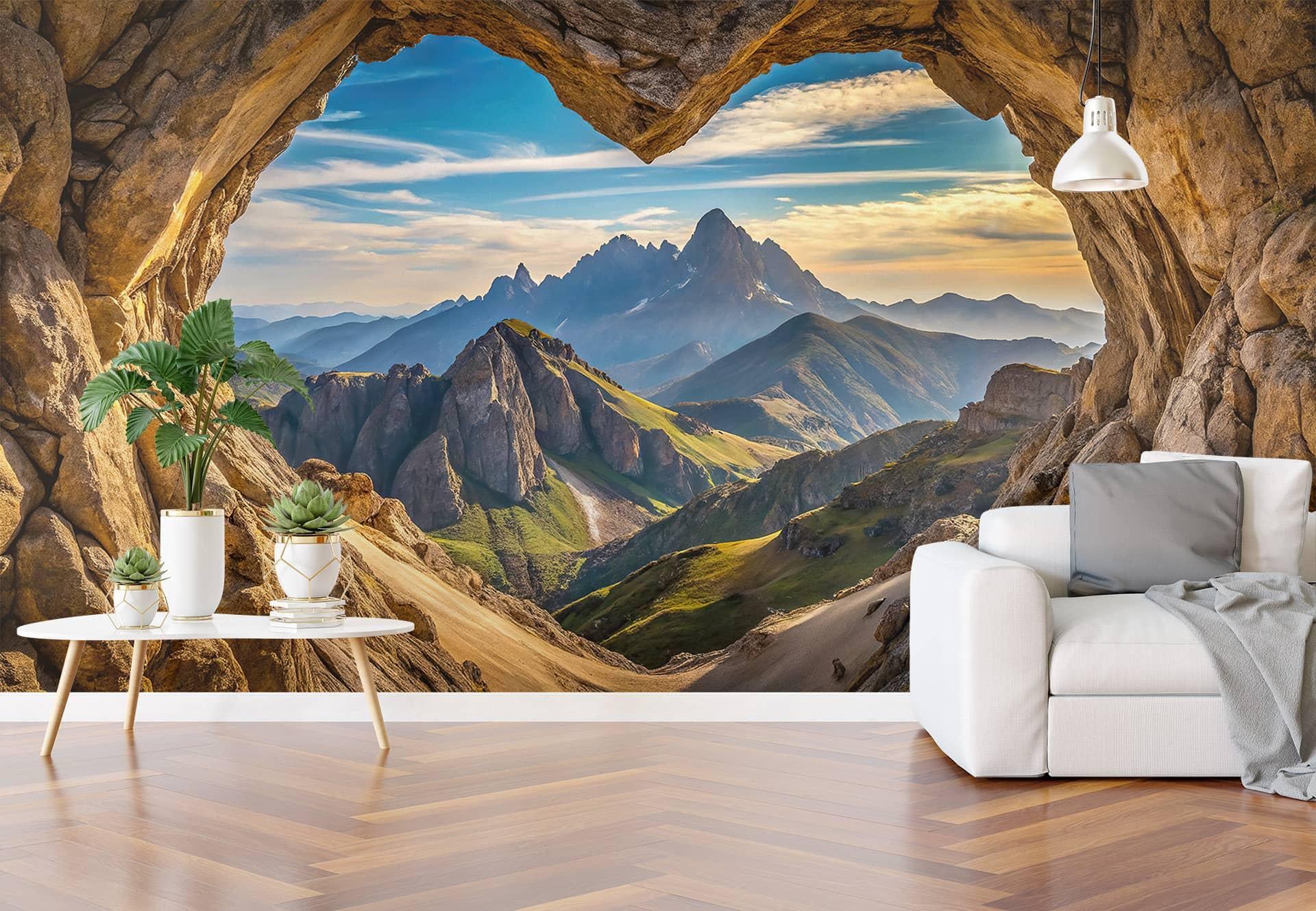 Фотообои флизелиновые Styleo Print-walls Сердце Горы 0648 350х270 см (Pw-0648/3)