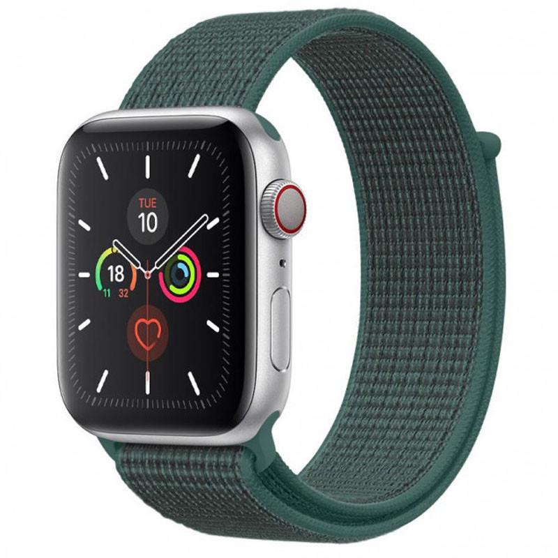 Ремінець Nylon для Apple watch 38 мм/40 мм /41 мм Зелений/Pine green (00000039057_12)