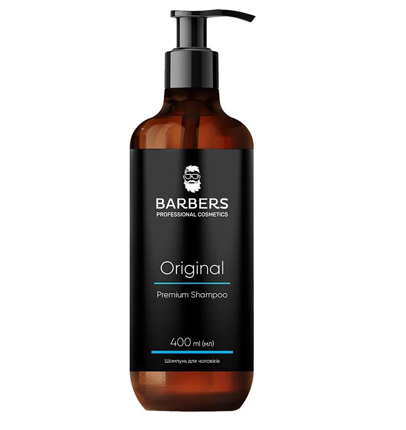 Шампунь для мужчин BARBERS Original с эфирным маслом лемонграсса шалфеем и провитамином B5 400 мл (53661)
