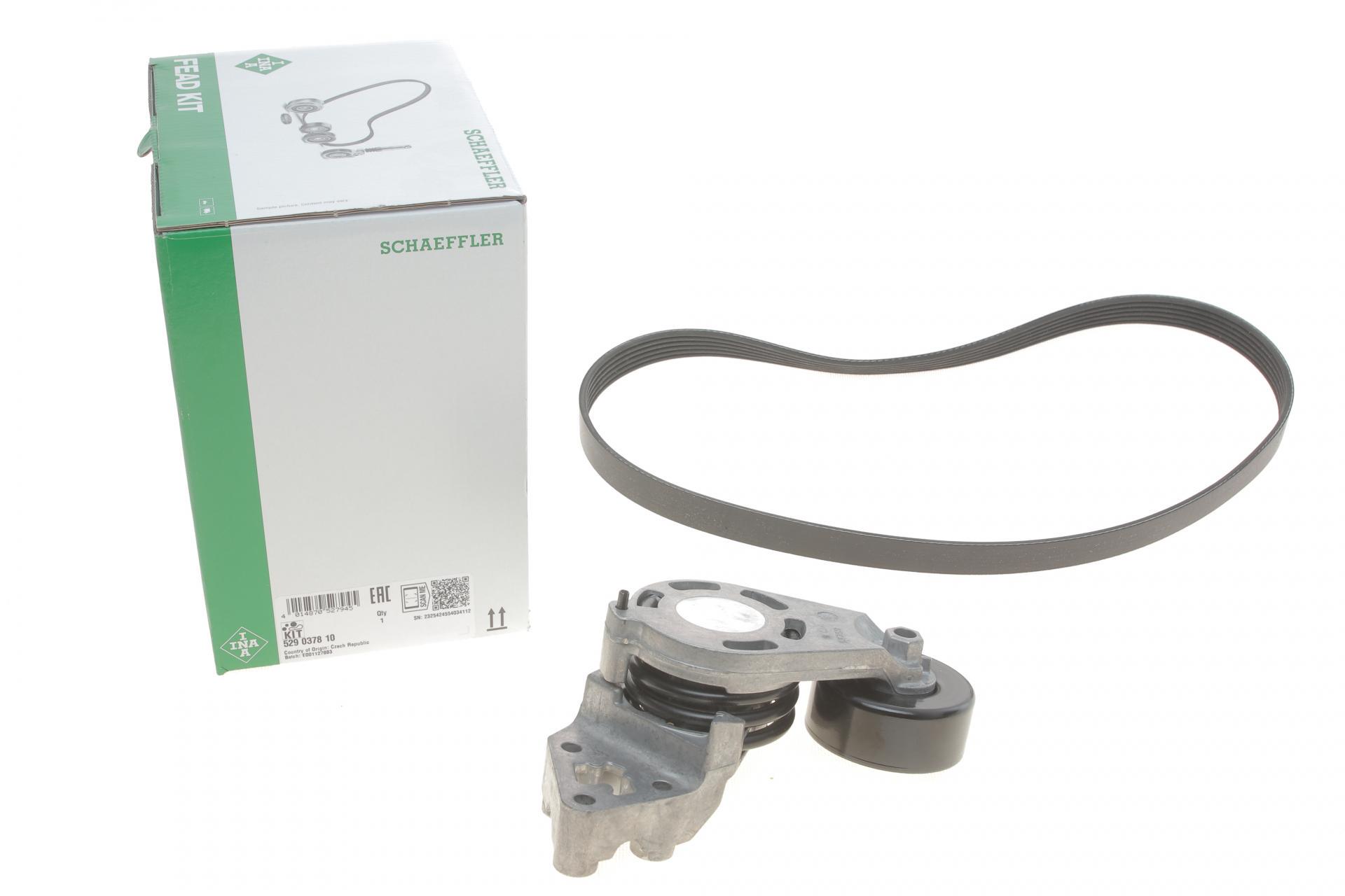 Комплект ремня генератора INA Skoda Roomster/Fabia 1.4TDi 03-10/VW Fox/Lupo/Polo 1.2/1.4TDI 99-09 (529 0378 10)