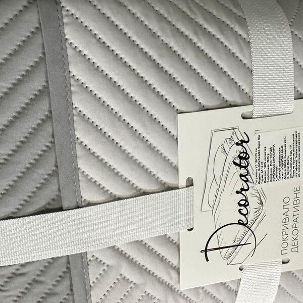 Покривало Decorator Лабіринт двостороннє 210x215 см Світло-сірий/Сірий (14319192) - фото 4 Покривало Decorator Лабіринт двостороннє 210x215 см Світло-сірий/Сірий (14319192) - фото 4