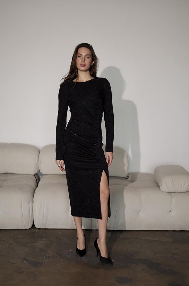 Платье женское Lipar приталенное с люрексом р. 46 Черный (3749/30674457)