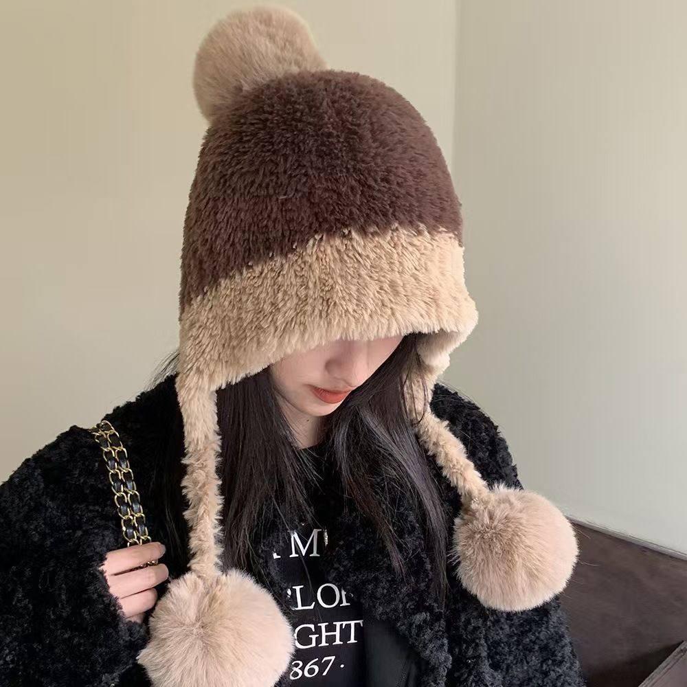 Шапка женская пушистая зимняя с большими помпонами One size (N81244/2843648889)