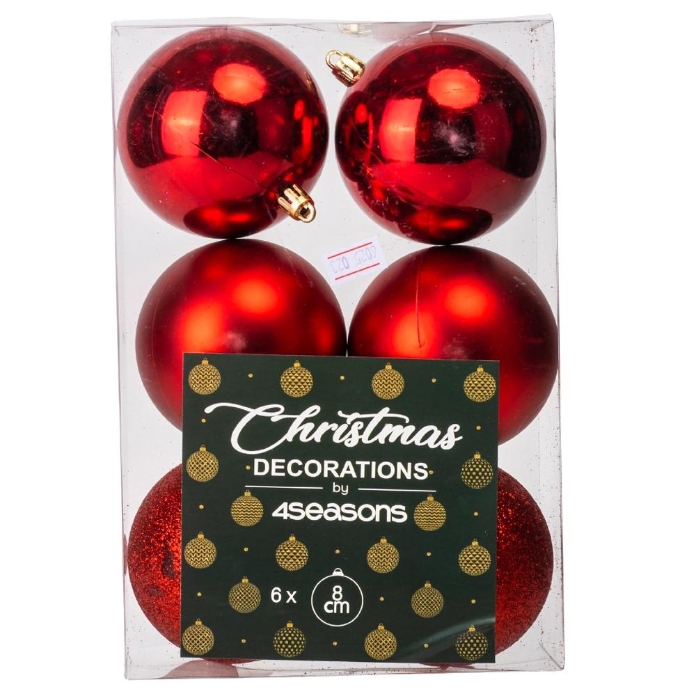 Набір куль Різдвяний ритуал 8 см 6 шт. (6025-023)