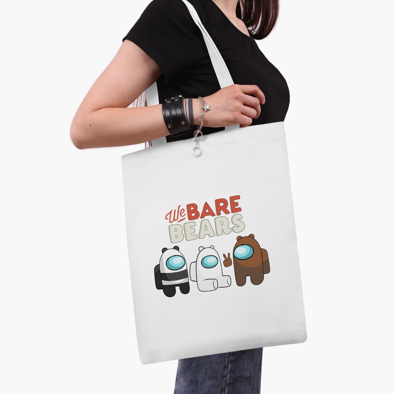 Эко сумка шоппер We Bare Bears 41x35 см Белый (9227-2668-WT1)