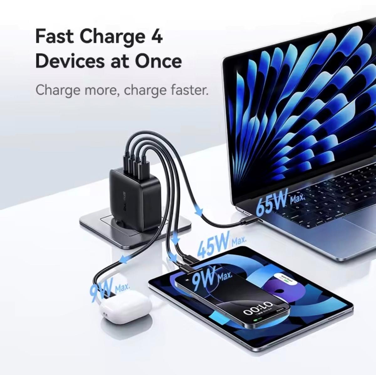 Зарядное устройство BASEUS EnerFill FH11 140w 3 Type-c х 1 USB (30633245) - фото 8 Зарядное устройство BASEUS EnerFill FH11 140w 3 Type-c х 1 USB (30633245) - фото 8