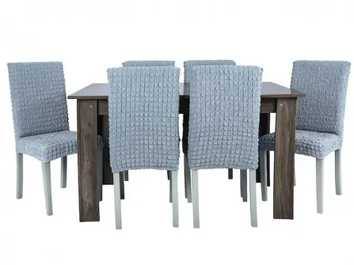 Комплект чехлов на стуле без оборки 6 шт. Антрацит (31919073)