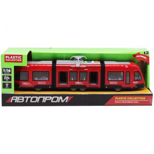 Трамвай Автопром 43х9х6 см Red (176988)