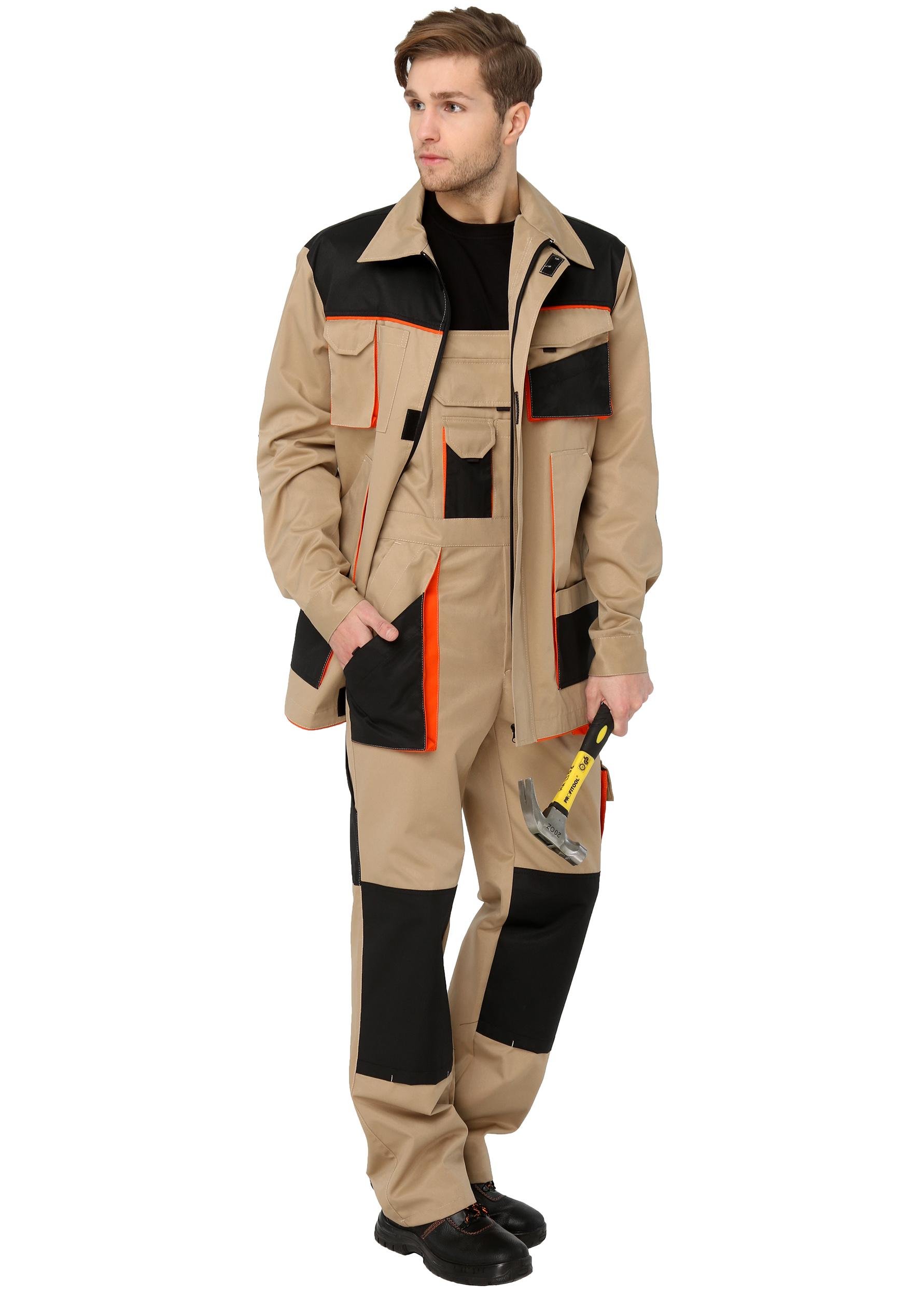 Куртка рабочая Тритон 161265 р. 48-50 5-6 Песочный (16126505) - фото 2