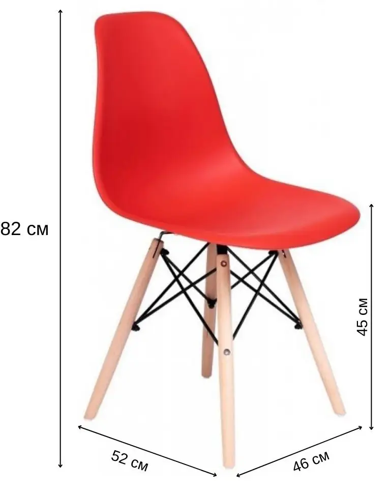 Стілець Bonro В-173 Full KD Червоний (42300078) - фото 5 Стілець Bonro В-173 Full KD Червоний (42300078) - фото 5