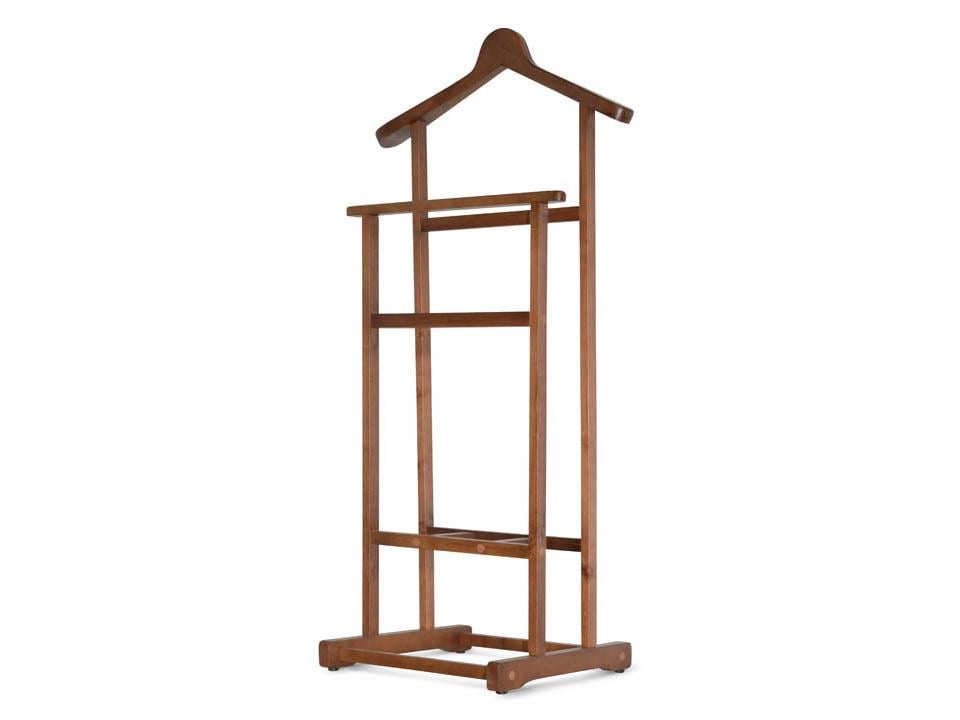 Вішалка-тримач для одягу подвійний підлоговий Горіх світлий