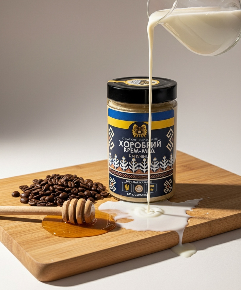 Крем-мед Brave Honey Капучино 550 г (brv-hc-cap-550-u)