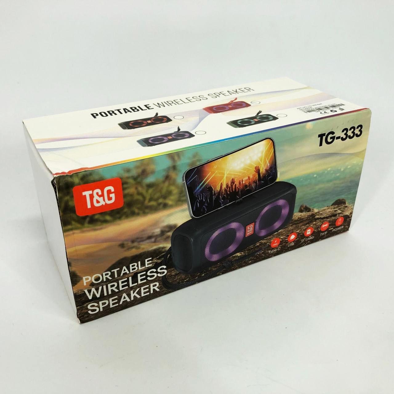 Портативна колонка TG333 2x5W з RGB підсвічуванням Червоний - фото 3