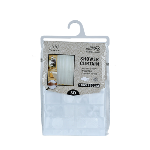 Штора для ванної кімнати Stenson R89748 180x180 см з 12 кільцями Білий