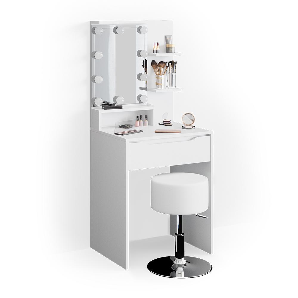 Мини туалетный столик Vicco Ruben с подсветкой и стулом Белый - фото 7 Мини туалетный столик Vicco Ruben с подсветкой и стулом Белый - фото 7