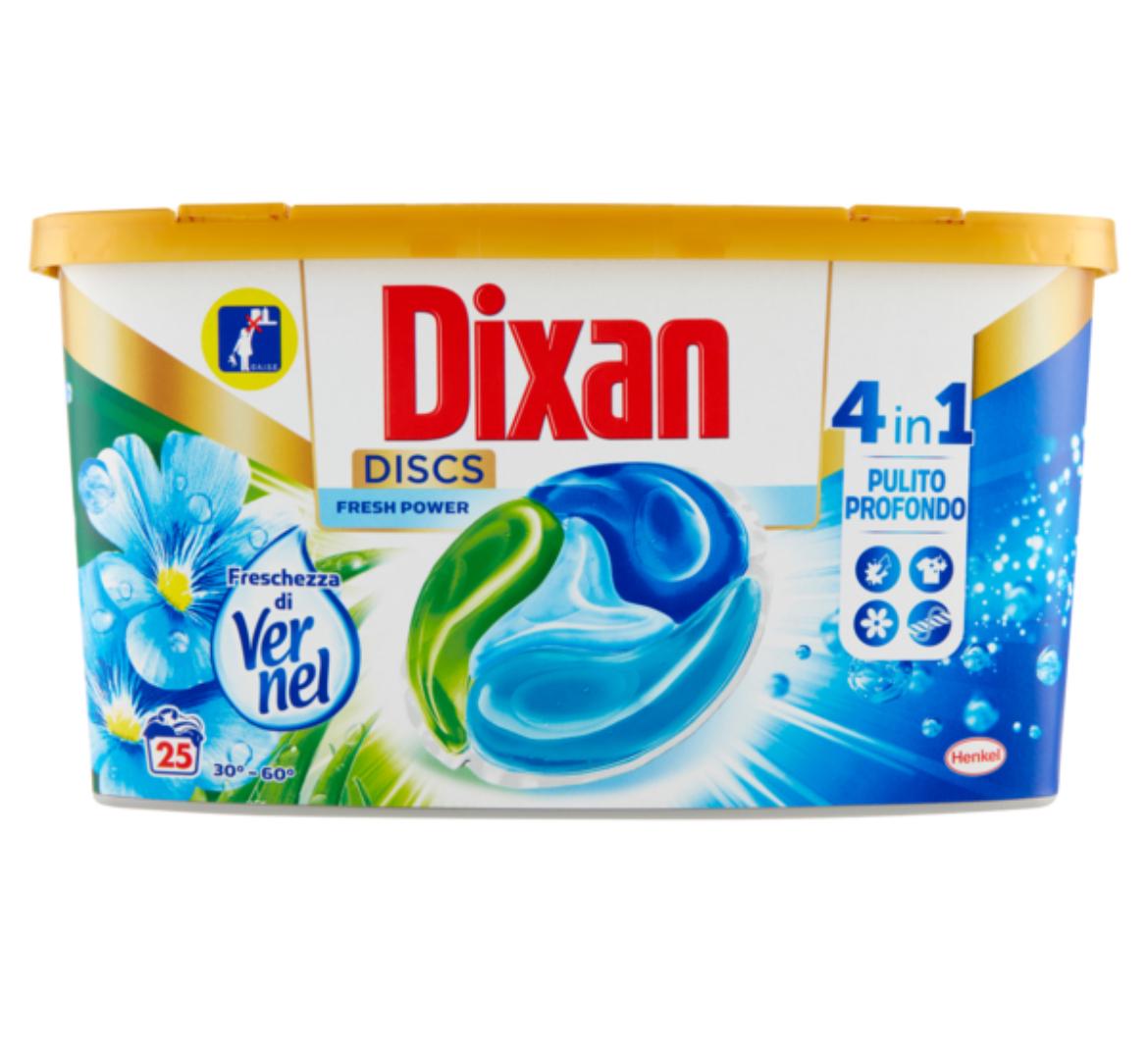 Капсулы для стирки DIXAN Discs Freschezza di Vernel 25 шт. (8015100574926) - фото 1