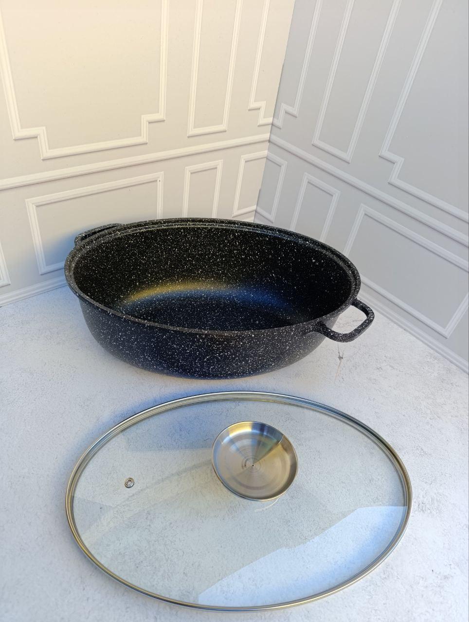 Гусятниця Edenberg EB-9173 з алюмінію з антипригарним мармуровим покриттям 8 л Чорний (29889287) - фото 3 Гусятниця Edenberg EB-9173 з алюмінію з антипригарним мармуровим покриттям 8 л Чорний (29889287) - фото 3