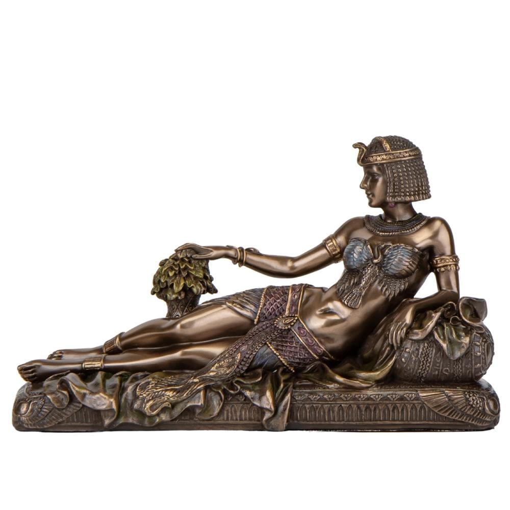 Статуэтка декоративная Клеопатра из полистоуна с бронзовым напылением 14 см Бронзовый (100-81-75549A4)