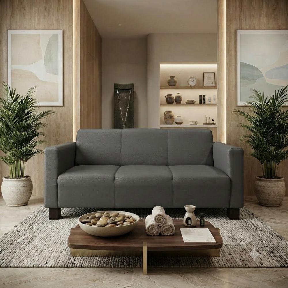 Диван Kansas экокожа Soft 210х75х88 см Grey (rich_sofa_00299)