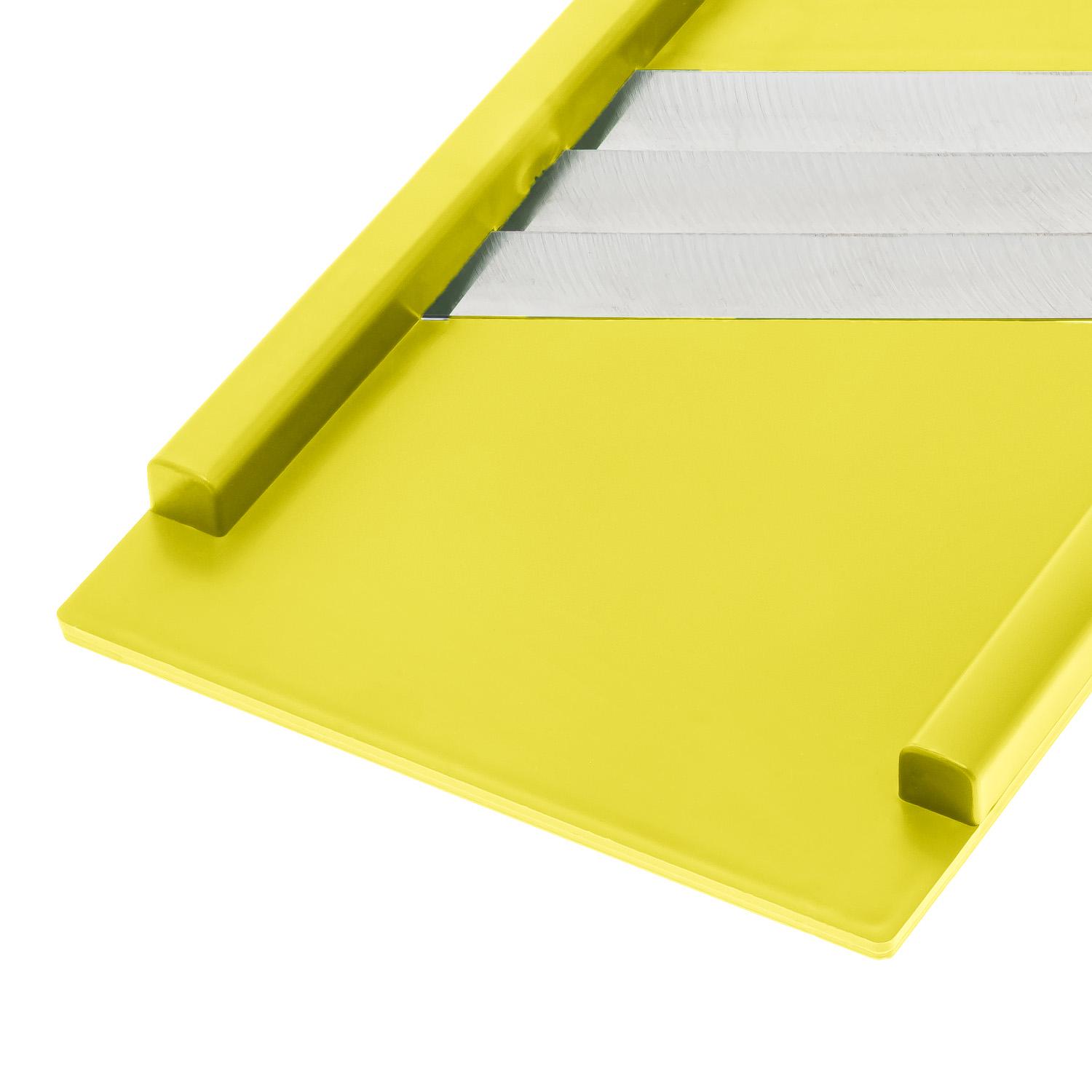 Шинковка для капусты и нарезки овощей/фруктов ручная пластиковая 3 лезвия 16,5х39 см Желтый (86943) - фото 4 Шинковка для капусты и нарезки овощей/фруктов ручная пластиковая 3 лезвия 16,5х39 см Желтый (86943) - фото 4